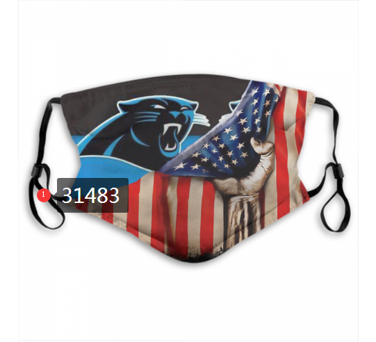 NFL 2020 Carolina Panthers 103 Dust mask with filter